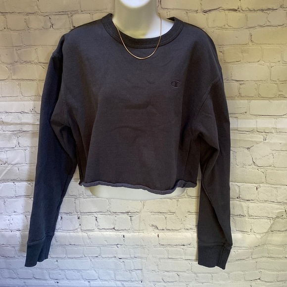 Champion Tops - 💚Champion Custom Crop Crewneck Sweatshirt